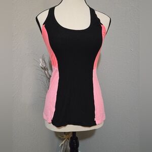 lululemon athletica Black and Pink Tank Top